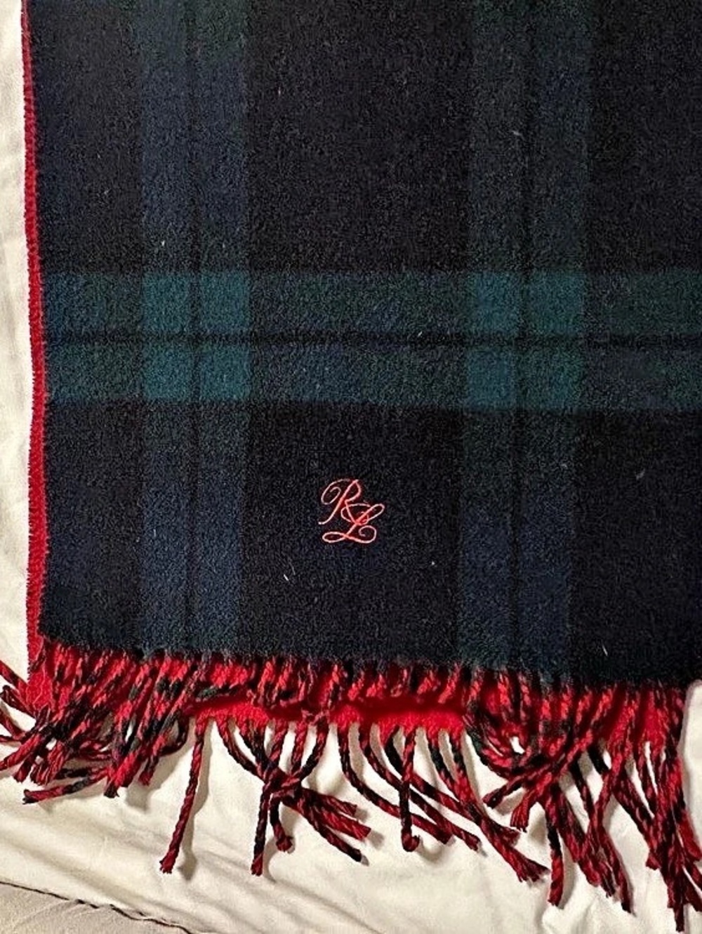 Vintage Ralph Lauren Plaid Wool Scarf - Picture 15 of 15